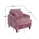 Modern Mid Century Wood Frame Armchair With Tufted Design by Unique Piece Furniture