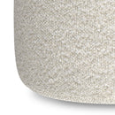 Chantal - Round Pouf - White by HouseOfZazla