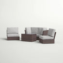 Comfortable Modern Patio Rattan Sectional Set With Cushions by HouseOfZazla