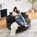 55'' Chenille Foam Single Swivel Chair