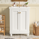 24 Inch Modern Bathroom Vanity Cabinet With Ceramic Sink by HouseOfZazla