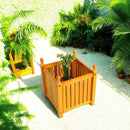 Square Outdoor Flower And Herb Pot - Teak by Unique Piece Furniture