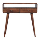 Solid Wood Curved Console Table by HouseOfZazla