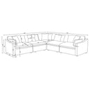 Greeley - 5 Piece Upholstered Modular Sectional Sofa - Ivory by HouseOfZazla