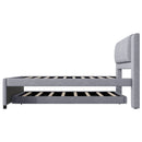 Upholstery Platform Bed With Trundle, Trundle Can Be Flat Or Erected by HouseOfZazla