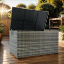 Lightweight Wicker Outdoor Storage Box Doubles As Side Table