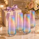 Iridescent Luster Pearl Radiance Set of 4 Wine Glasses 10oz