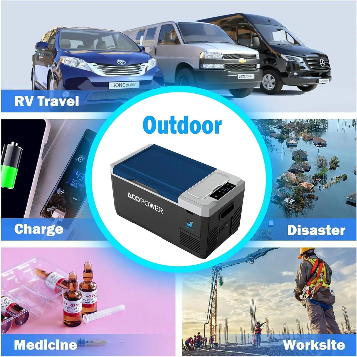 Portable Refrigerator, Car Freezer With App Control, 12V, 45W Low Noice Cooler For Rv, Boat, photo 6 of 8