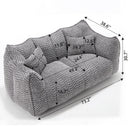 Comfortable Dual Beanbag Chair With High Resilience Foam Core For 2 People by HouseOfZazla