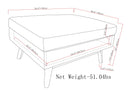 Owen Square Coffee Table Storage Ottoman - Distressed Dark Blue