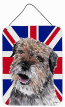 Border Terrier with Engish Union Jack British Flag Wall or Door Hanging Prints SC9865DS1216