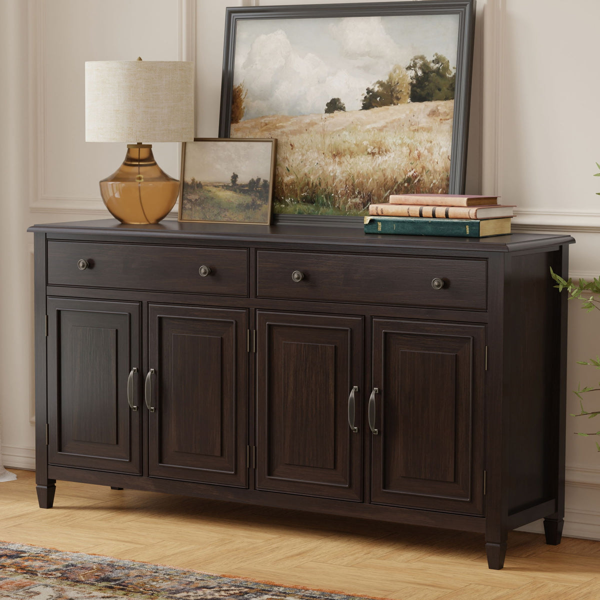 Connaught - Large Sideboard Buffet Storage Cabinet - Brown, photo 2 of 4