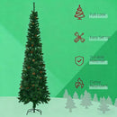 Slim Pine Needles Xmas Tree - 7.5 Foot Pencil Christmas Tree