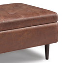 Shay - Large Square Coffee Table Storage Ottoman Mid-Century Style by HouseOfZazla