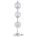 Vandy - 3 Light Curvy Table Lamp With Orb Shades - Chrome