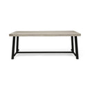 Equilibrium Outdoor Dining Table with Wooden Frame and Slat Top by HouseOfZazla