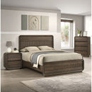 Flair Rounded Edges Nightstand, 2 Drawer Storage - Brown