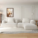 122" Modern L-Shaped Sectional Sofa with High-Density Foam and Chaise Lounge by HouseOfZazla