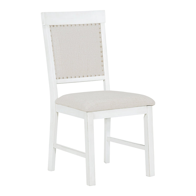 5-Piece Retro Dining Set, Rectangular Wooden Dining Table and 4 Upholstered Chairs for Dining Room and Kitchen (Brown+White)