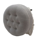 Yolanda - Round Upholstered Accent Ottoman by HouseOfZazla