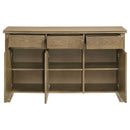 Dreydon - 3 Door Sideboard Server - Light Brown by HouseOfZazla