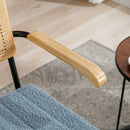 Accent Chair - Modern Industrial Slant Armchair with Metal Frame - Premium High Density Soft Single chair for Living Room Bedroom