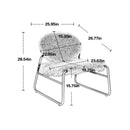 Accent Chair - Modern Industrial Slant Armchair with Metal Frame - Premium High Density Soft Single chair for Living Room Bedroom