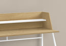 Computer Desk for Home Office with Marble Look and Storage Shelves by HouseOfZazla