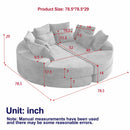 Round Oversized Sofa Bed With 5 Throw Pillows by HouseOfZazla
