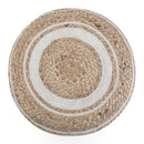 Serena - Handcrafted Round Braided Pouf