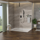 16" Rain Shower Head Systems, with 26.18 inch Adjustable Angle Slide Bar, Oil Rubber Bronze, Ceiling Mounted shower