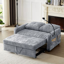 Modern Loveseat Pull Out Sofa Bed With Adjustable Backrest, Two Cup Holders, A Phone Holder, Three Charging Ports And Side Storage Pockets For Living Room by HouseOfZazla