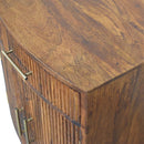 Solid Wood Milan Fluted Bedside Cabinet