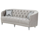 Dolby - Sofa With Tufted Living Room Sofa - Gray by HouseOfZazla