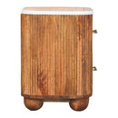 Artisan Furniture Solid Wood Aurora Marble Nightstand