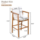 Outdoor Counter Height Bar Stools Set of 2 with Cushions