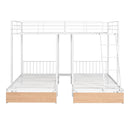 Triple Bunk Bed With Drawers And Guardrails by HouseOfZazla