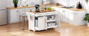 K&K 59.3" Kitchen Island with Storage & Rolling Cart by HouseOfZazla
