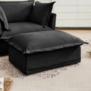Luxurious Chenille Ottoman