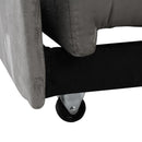 Folding Ottoman Sofa Bed - Gray Fabric by HouseOfZazla
