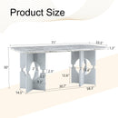 Modern Dining Table With Sleek Hollow-Out Frame And Accents