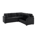 Modern L Shaped Sectional Sofa Bed With Hidden Storage Upholstery by HouseOfZazla
