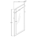 Durango 80-inch Standing Floor Mirror Washed Oak