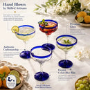 Mexican Hand Blown Glass – Set of 4 Large 16oz by The Wine Savant