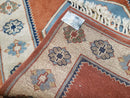 3x5 Handmade Vintage Turkish Area Rug Wool Kazak Carpet 3'1"x4'5" Red Beige