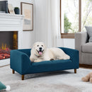 Modern Rectangular Pet Sofa With Backrest And Armrests For Small And Medium Dogs, Soft Cushion by HouseOfZazla