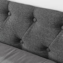 Upholstered Tufted Daybed With 2 Drawers, Waved Arms by HouseOfZazla
