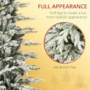 Artificial Flocked Christmas Tree with Warm Lights