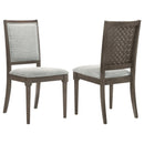 Perkins - Upholstered Dining Side Chair (Set of 2) - Dark Brown by HouseOfZazla
