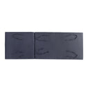 Lounge Chaise Set in Black Acacia Wood with Water-Resistant Cushions